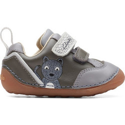 Clarks Tiny Print Παιδικά Sneakers Γκρι 26169191