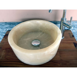 Νιπτήρας Επιτραπέζιος Πέτρινος Bati Stoone Jaya Onyx O40cm x 15cm