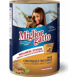 Morando Miglior Gatto Adult Wellness System Pate with Chicken & Turkey 405gr