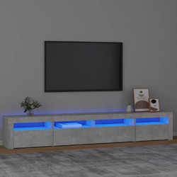 vidaXL Έπιπλο Τηλεόρασης Ξύλινο Γκρι με Φωτισμό Led Μ240xΠ35xΥ40cm 3152725