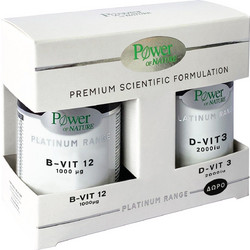 Power Health Platinum Range B-Vit 12 1000μg 60s + D-Vit 3 2000iu 20 Ταμπλέτες