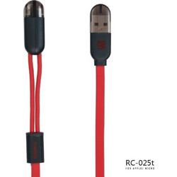 Remax Flat USB to Lightning / micro USB Cable Κόκκινο 1m (Binary)
