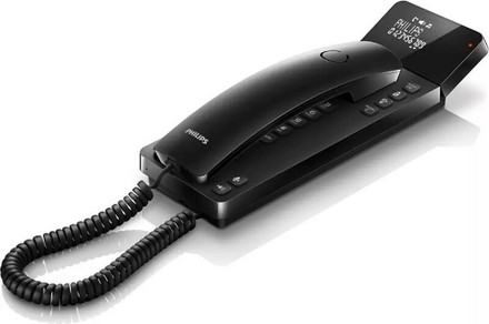 Ενσύρματο Τηλέφωνο Philips M110 Ενσύρματο Τηλέφωνο με Ανοιχτή Ακρόαση Γόνδολα Μαύρο