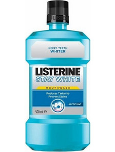 Listerine Stay White Στοματικό Διάλυμα για Λεύκανση Κατά της Πλάκας 500ml
