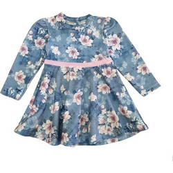 Serafino Παιδικό Φόρεμα Floral Μπλε W22-3017