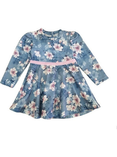 Serafino Παιδικό Φόρεμα Floral Μπλε W22-3017