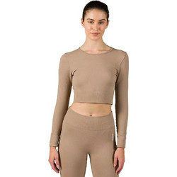 GSA Γυναικείο Αθλητικό Crop Top Καφέ 1721102