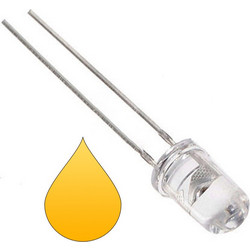 10Pcs F3 5MM Superbright LED (Water Clear - Yellow Color)