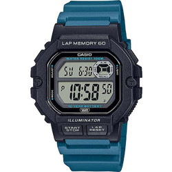 Casio Standard Ψηφιακό Ανδρικό Ρολόι Χρονογράφος με Μπλε Καουτσούκ Λουράκι WS-1400H-3AVEF