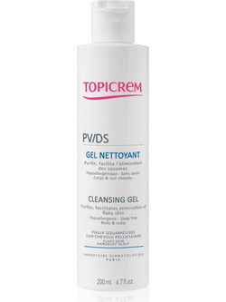 Topicrem PV/DS Cleansing Gel Σαμπουάν & Αφρόλουτρο κατά της Πιτυρίδας για Ξηρά Μαλλιά 200ml