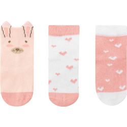 Βρεφικά Καλτσάκια (Σετ 3 Ζεύγη) Kikka Boo Rabbits In Love