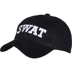 Καπέλο Baseball cap SWAT black | Μαύρο με άσπρα γράμματα