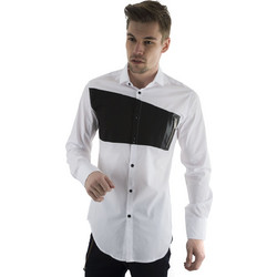 Stefan Ανδρικό Πουκάμισο Βαμβακερό Μακρυμάνικο Slim Fit Λευκό 9035-F/W20