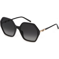 Escada ESD47 0700 Γυναικεία Γυαλιά Ηλίου Πολυγωνικά Μεταλλικά Μαύρα με Μαύρο Degradee Φακό