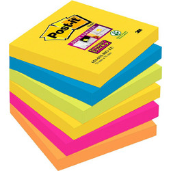 Αυτοκόλλητα Χαρτάκια Super Sticky 654-6SS-CARN 76x76mm 540φύλλα