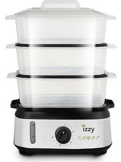 Izzy Ατμομάγειρας 9lt 1000W με 3 Επίπεδα Μαγειρέματος IZ-8203