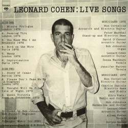 COHEN LEONARD - LIVE SONGS 180 GRAM Κωδικός: 38126799