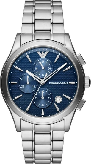 Emporio armani 2025 blue chronograph watch