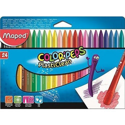 Maped Color'Peps PlastiClean Κηρομπογιές Σετ 24τμχ
