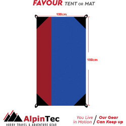 Ψάθα/Τέντα Alpintec 100x180cm Blue-Red