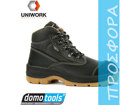 Uniwork Univers CE57 Μποτάκια Ασφαλείας S3 Αδιάβροχα Μαύρα