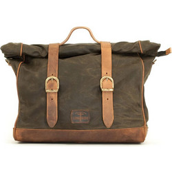 Longride, 'Old Chopper' waxed cotton saddlebag. Khaki