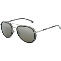 Lozza SL2281M 579X Ανδρικά Γυαλιά Ηλίου Aviator Μεταλλικά Ασημί με Μαύρο Polarized Φακό