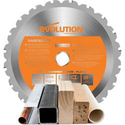ΔΙΣΚΟΣ ΠΟΛΛΑΠΛΩΝ ΥΛΙΚΩΝ Φ185mm X 20mm EVOLUTION R185TCT-20MS