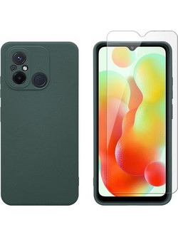 Redshield Xiaomi Redmi 12C TPU & Tempered Glass Green Θήκη Κινητού & Προστατευτικό Οθόνης