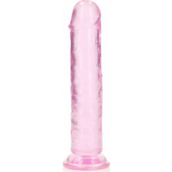 Shots RealRock Crystal Jelly Ρεαλιστικό Dildo με Βεντούζα 18cm Ροζ