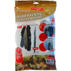 Viosarp Σακούλα Αποθήκευσης Ρούχων Πλαστική με κρεμάστρα Αεροστεγής 70Χ120cm VC0022