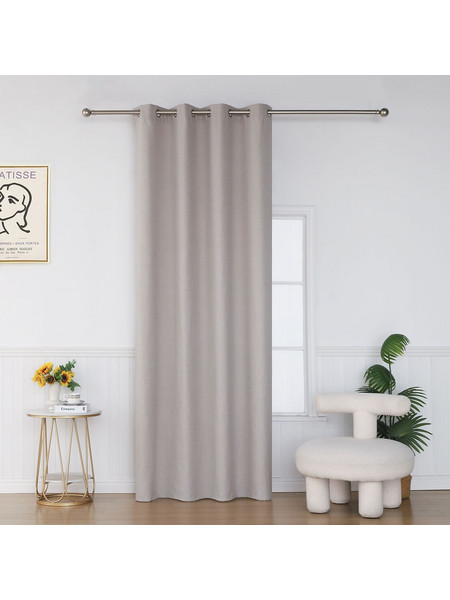 Βιοκαρπέτ Κουρτίνα με Τρουκς 140x265 Sonia 19 Light Grey