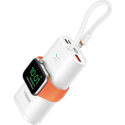 Veger W1162S Mini MagFan Wireless Power Bank 10000mAh με Θύρα USB-A & Θύρα USB-C White