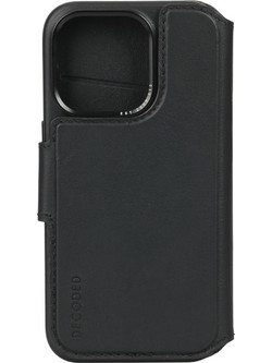 Decoded Leather Detachable Wallet Black (iPhone 15 Pro)