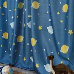 WhiteEgg Πλανήτες Παιδική Κουρτίνα με Τρέσα 260x280cm