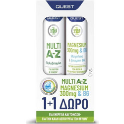 Quest Multi A-Z 20s + Magnesium 300mg & B6 20 Αναβράζοντα Δισκία