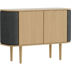 Μπουφές Treasures Horizons S 5622C710-04 109x43x75cm Oak-Dark Grey Umage Ατσάλι,Ξύλο