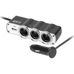 Peiying CHR0010 Splitter αναπτήρα αυτοκινήτου 1 σε 3 με καλώδιο και 1x USB
