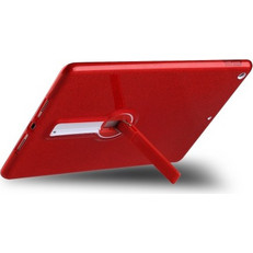 (iPad Air 2) PU / TPU Back Cover Stand Case Glitter Red with Strass (oem)