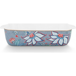 Pip Studio Flower Festival Πυρίμαχο Σκεύος Ορθογώνιο Μπλέ 27.5cm