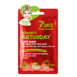 7Days Romantic Saturday Sheet Μάσκα Προσώπου για Λεύκανση 28gr