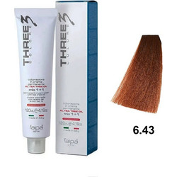 Faipa Three Color 6.43 Ξανθό Σκούρο Χάλκινο Χρυσαφί Μόνιμη Βαφή Μαλλιών 120ml