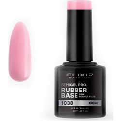Elixir Semigel 1038 Rubber Base Ημιμόνιμο Βερνίκι Νυχιών 8ml