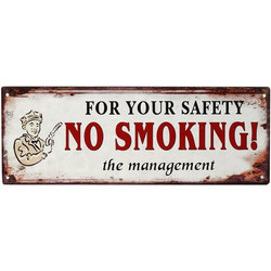ΤΑΜΠΕΛΑ NO SMOKING 13x36 CM