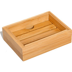 Σαπουνοθήκη επιτραπέζια bamboo διαστάσεων 8x10,8x3cm