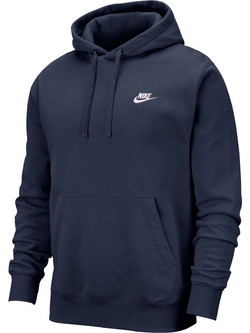 Nike Sportswear Club Ανδρικό Αθλητικό Φούτερ με Κουκούλα Μπλε BV2654-410
