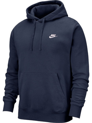 Nike Sportswear Club Ανδρικό Αθλητικό Φούτερ με Κουκούλα Μπλε BV2654-410