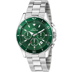Chronostar Ανδρικό Ρολόι Χρονογράφος με Ασημί Δερμάτινο Λουράκι R3753291010