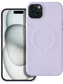 Roar Leather Mag Back Cover Purple (iPhone 15 Plus)