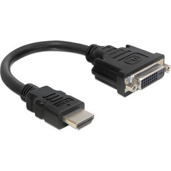 DeLOCK 0.2m HDMI-DVI M/F DVI-D Μαύρος (Μαύρο)